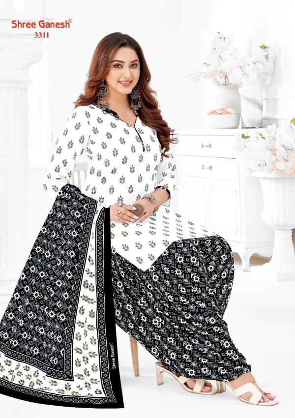 Shree Ganesh Colours Special White & Black Vol-3 – Dress Material